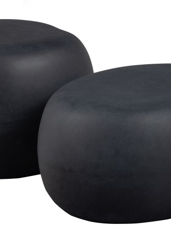 VTWONEN Pebble sofabord til inde og ude, rund - antracitgr fiberler (50)