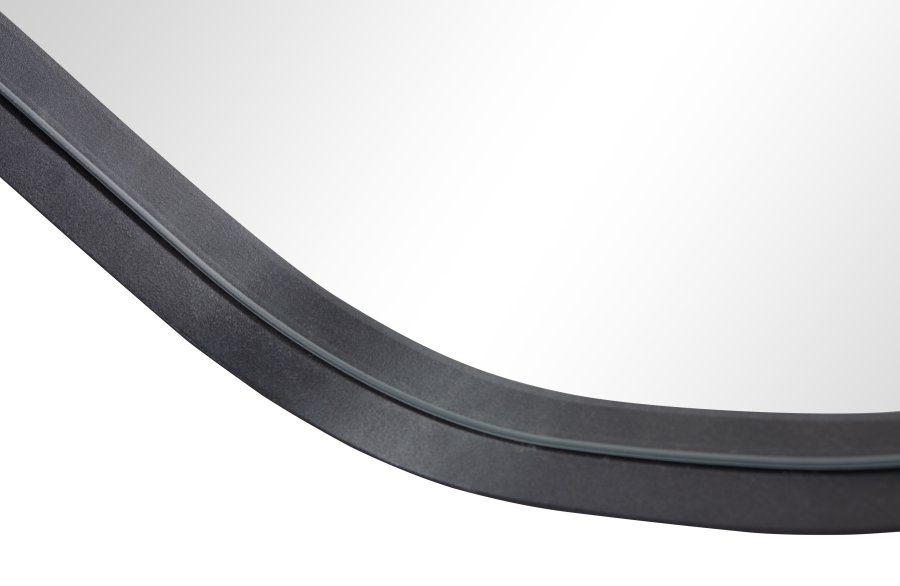 WOOOD EXCLUSIVE Romee vgspejl, organisk - spejlglas og sort metal (100x70)