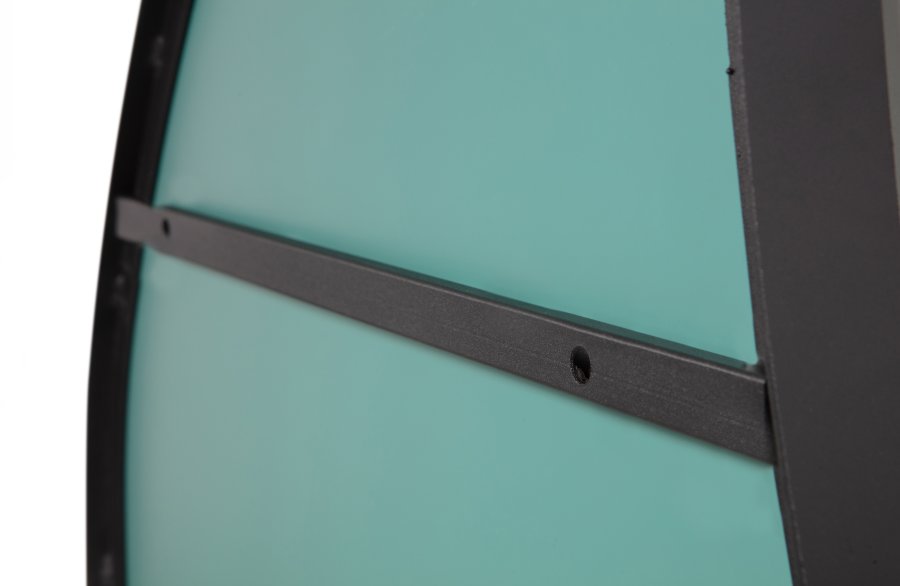 WOOOD EXCLUSIVE Romee vgspejl, organisk - spejlglas og sort metal (100x70)