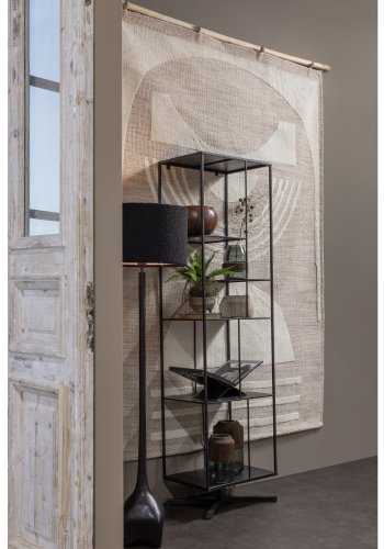 WOOOD EXCLUSIVE Foss gulvlampe fod, uden skrm - antik sort/brun aluminium (H:129)