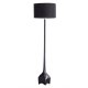 WOOOD EXCLUSIVE Foss gulvlampe fod, uden skrm - antik sort/brun aluminium (H:129)