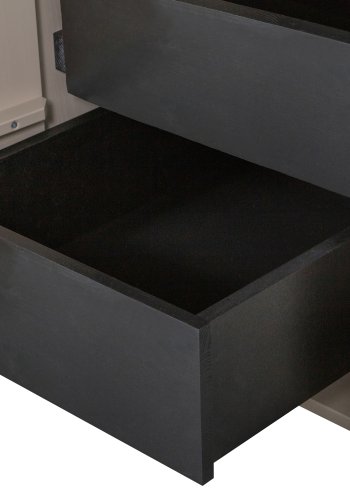 VTWONEN Daily Closet Single skab, 1 lge, 2 skuffer, 2 hylder, 1 stang - dakargrau fyrretr (H:200)