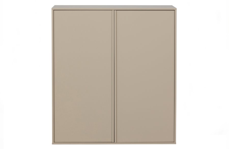 VTWONEN Daily Closet Dobbelt skab, m. 2 push to open lger og 2 stnger - dakargrau fyrretr (H:110)