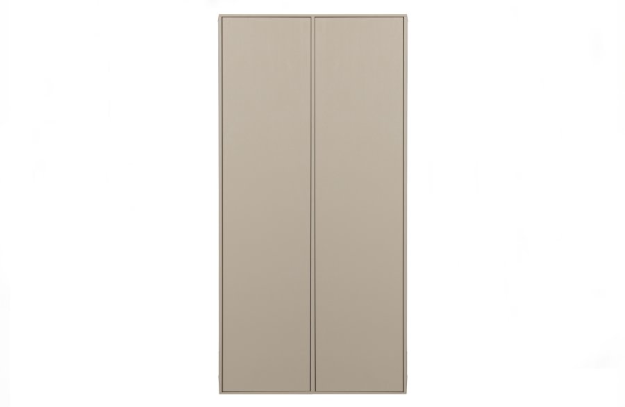 VTWONEN Daily Closet Dobbelt skab, m. 2 lger, 2 skuffer, 2 hylder - dakargrau fyrretr (H:200)