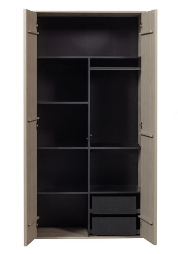 VTWONEN Daily Closet Dobbelt ekstraudstyr til skab - sort spnplade (48x54)