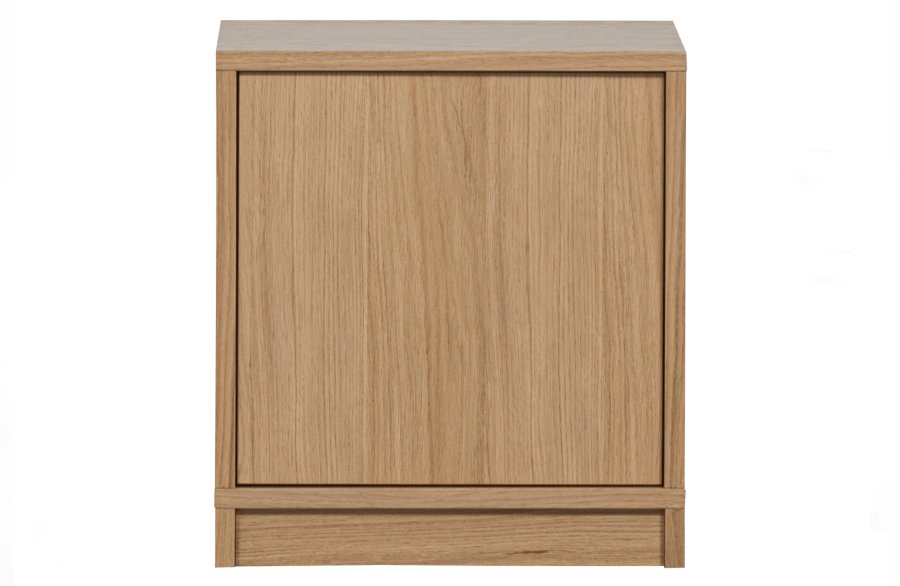 VTWONEN Modulair underskab, m. 1 push to open lge og 1 hylde - natur mat egetrsfinér (40x40)