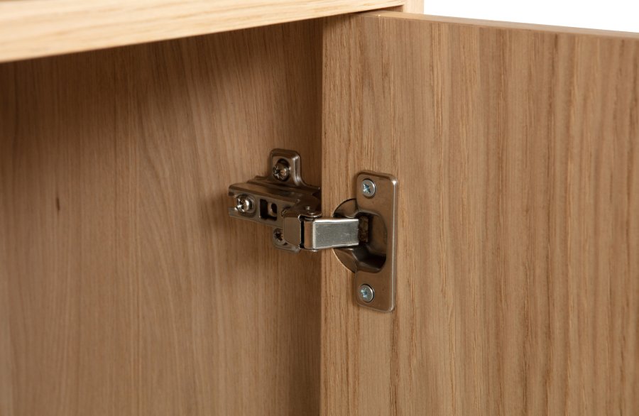 VTWONEN Modulair underskab, m. 1 push to open lge og 1 hylde - natur mat egetrsfinér (40x40)