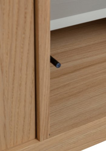 VTWONEN Modulair underskab, m. 2 push to open lger og 2 hylder - natur mat egetrsfinér (77x40)