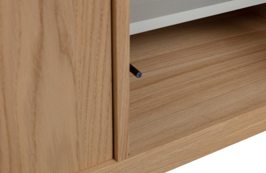 VTWONEN Modulair underskab, m. 2 push to open lger og 2 hylder - natur mat egetrsfinér (77x40)
