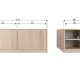 VTWONEN Modulair underskab, m. 2 push to open lger og 2 hylder - natur mat egetrsfinér (110x40)