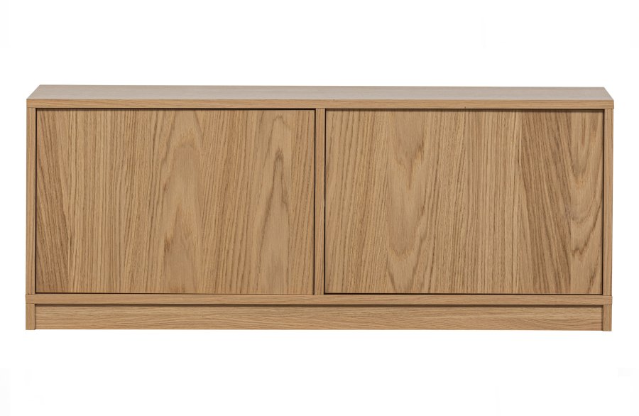 VTWONEN Modulair underskab, m. 2 push to open lger og 2 hylder - natur mat egetrsfinér (110x40)