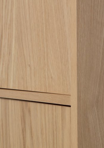 VTWONEN Modulair overskab, m. 2 push to open lger og 4 hylder - natur mat egetrsfinér (40x40)