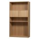 VTWONEN Modulair overskab, m. 2 push to open lger og hylder - natur mat egetrsfinér (110x40)