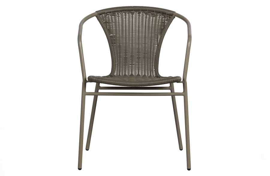 WOOOD EXCLUSIVE Weston havestol, m. armln, stabelbar - jungle polyrattan og metal