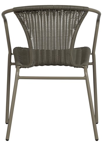 WOOOD EXCLUSIVE Weston havestol, m. armln, stabelbar - jungle polyrattan og metal