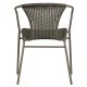 WOOOD EXCLUSIVE Weston havestol, m. armln, stabelbar - jungle polyrattan og metal