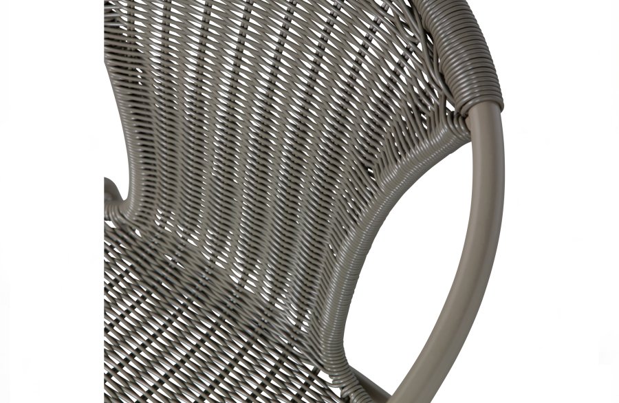 WOOOD EXCLUSIVE Weston havestol, m. armln, stabelbar - jungle polyrattan og metal