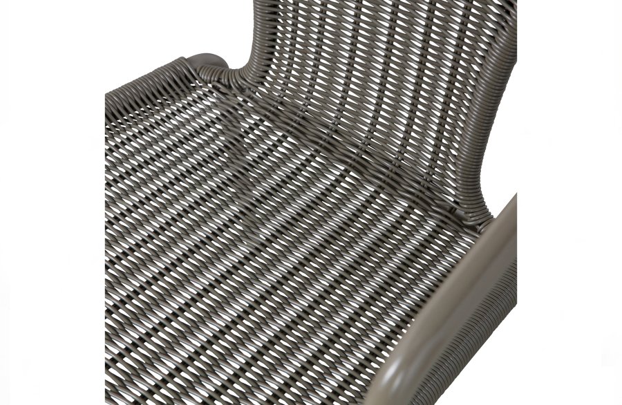 WOOOD EXCLUSIVE Weston havestol, m. armln, stabelbar - jungle polyrattan og metal