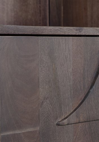 BEPUREHOME Draw skab, m. 4 push to open lger, 2 hylder og 1 rum - valnddefarvet mangotr