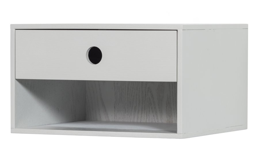 WOOOD Nancy vghngt natbord, m. 1 skuffe og 1 rum - tgegr MDF (34x30)