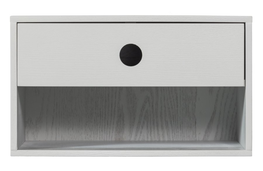 WOOOD Nancy vghngt natbord, m. 1 skuffe og 1 rum - tgegr MDF (34x30)