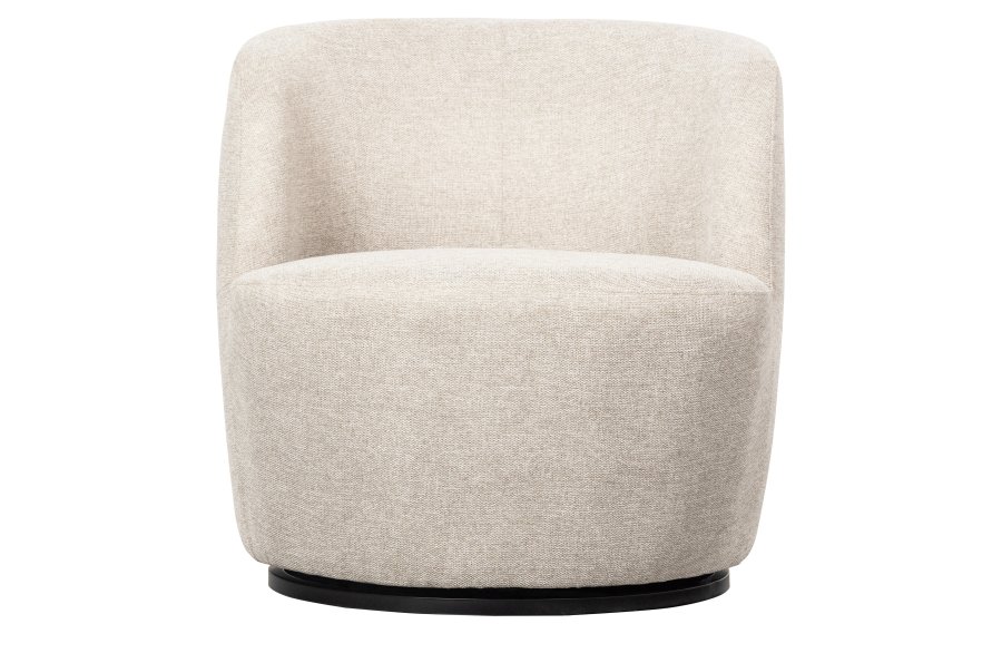 WOOOD EXCLUSIVE Serra drejestol - offwhite polyester