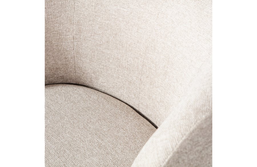 WOOOD EXCLUSIVE Serra drejestol - offwhite polyester