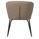 BEPUREHOME Admit spisebordsstol - beige bouclé polyester og sort metal