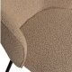 BEPUREHOME Admit spisebordsstol - beige bouclé polyester og sort metal