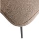 BEPUREHOME Admit spisebordsstol - beige bouclé polyester og sort metal