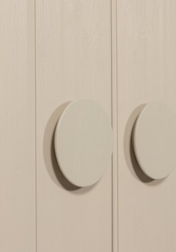 WOOOD Noah garderobeskab, m. 2 lger, 4 hylder og 1 bjlestang - dust gr fyrretr