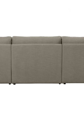 VTWONEN Family hjrnesofa, afrundet hjre - varm gr polyester