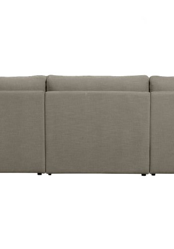 VTWONEN Family hjrnesofa, afrundet venstre - varm gr polyester