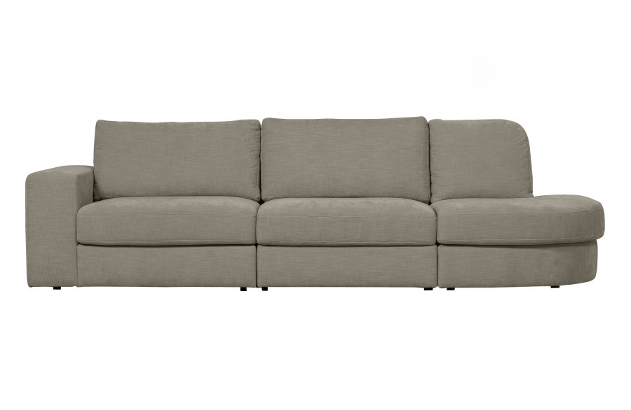VTWONEN Family 2,5 pers. sofa, afrundet hjre - varm gr polyester