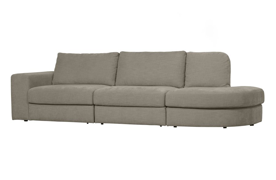 VTWONEN Family 2,5 pers. sofa, afrundet hjre - varm gr polyester