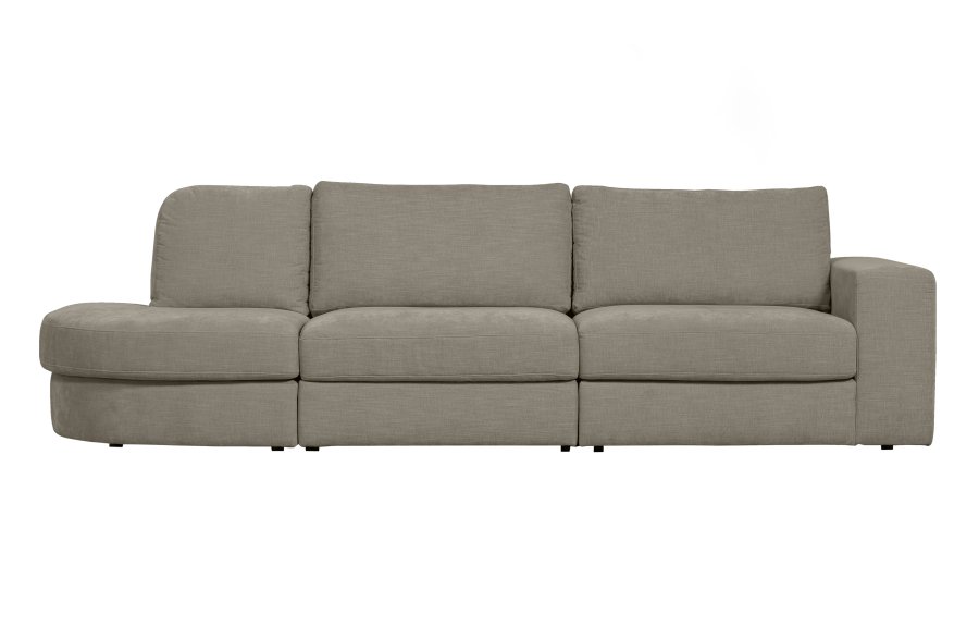 VTWONEN Family 2,5 pers. sofa, afrundet venstre - varm gr polyester