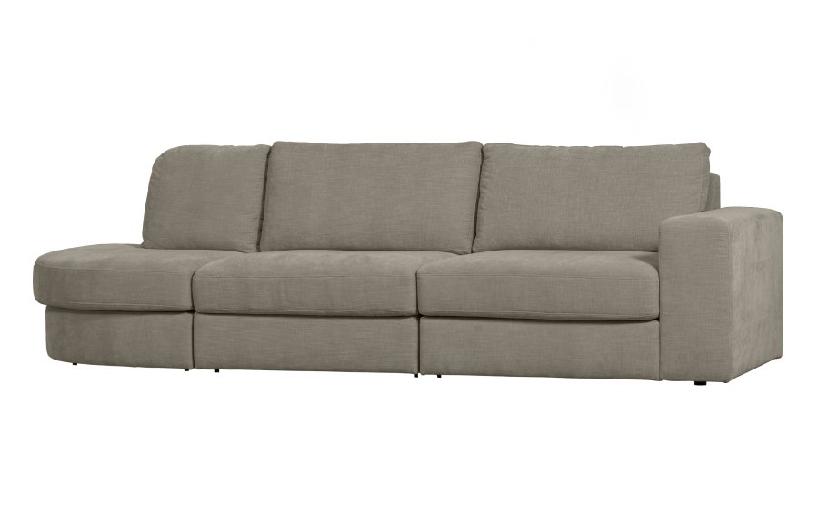 VTWONEN Family 2,5 pers. sofa, afrundet venstre - varm gr polyester