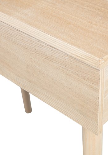 WOOOD Soof sminkebord, m. spejl og 2 skuffer - natur MDF og fyrretr (70x40)