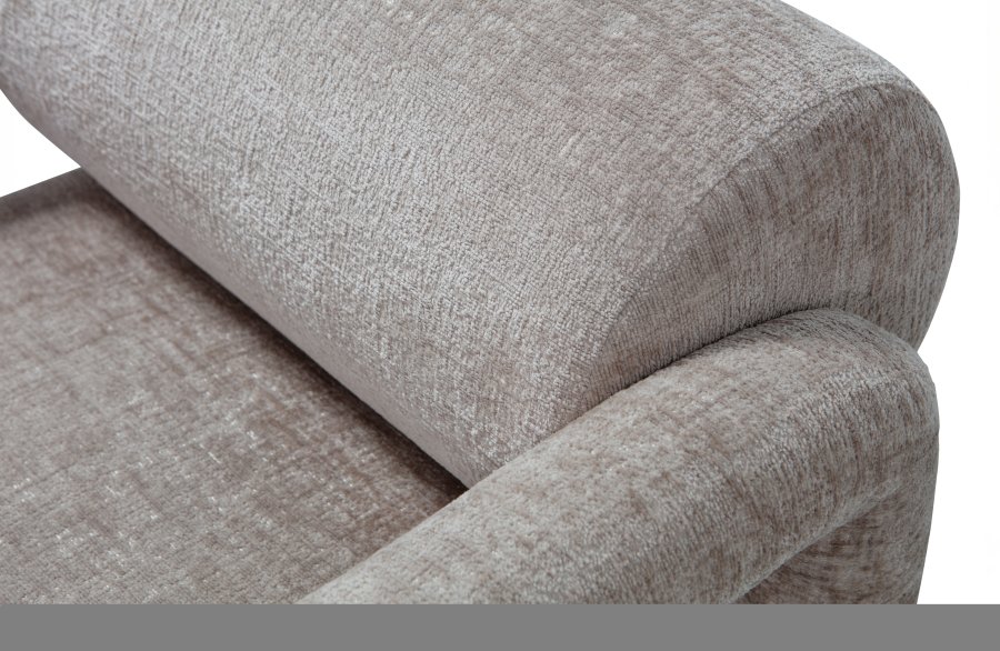 WOOOD EXCLUSIVE Lenny lnestol, m. armln - sand ru tekstur fljl polyester