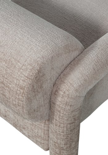 WOOOD EXCLUSIVE Lenny lnestol, m. armln - sand ru tekstur fljl polyester
