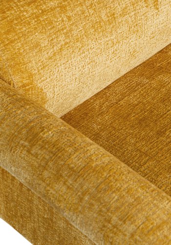 WOOOD EXCLUSIVE Lenny lnestol, m. armln - guld/gul ru tekstur fljl polyester