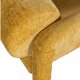 WOOOD EXCLUSIVE Lenny lnestol, m. armln - guld/gul ru tekstur fljl polyester