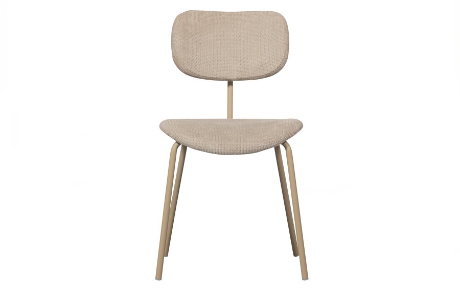 WOOOD EXCLUSIVE Link spisebordsstol - sand stof og sand metal