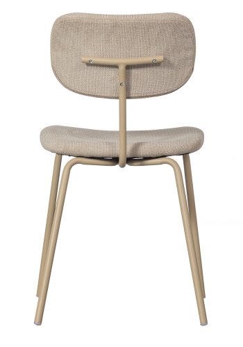 WOOOD EXCLUSIVE Link spisebordsstol - sand stof og sand metal