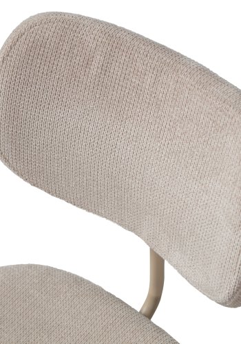 WOOOD EXCLUSIVE Link spisebordsstol - sand stof og sand metal