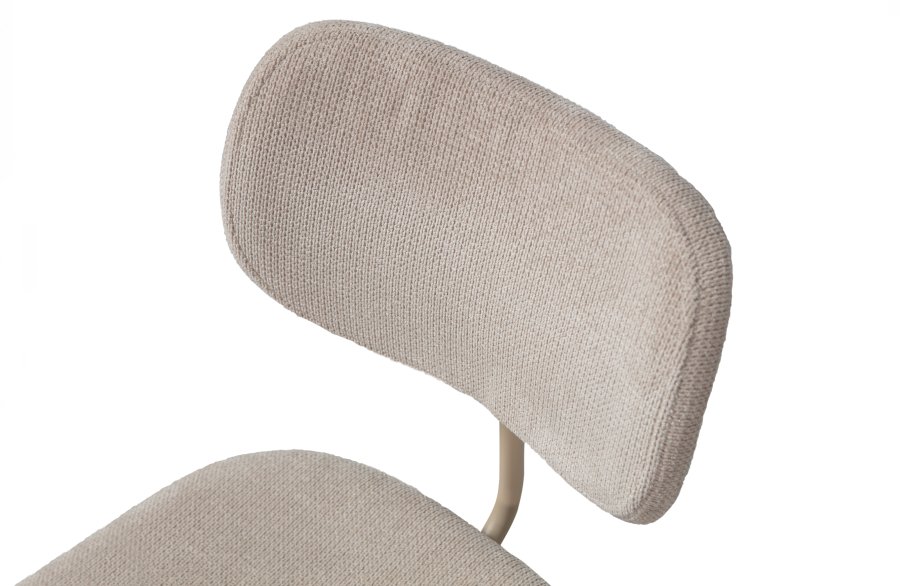 WOOOD EXCLUSIVE Link spisebordsstol - sand stof og sand metal