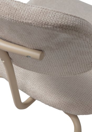WOOOD EXCLUSIVE Link spisebordsstol - sand stof og sand metal