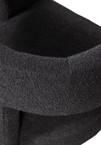 WOOOD EXCLUSIVE Tiwa lnestol, m. armlng - mrkegr bouclé stof