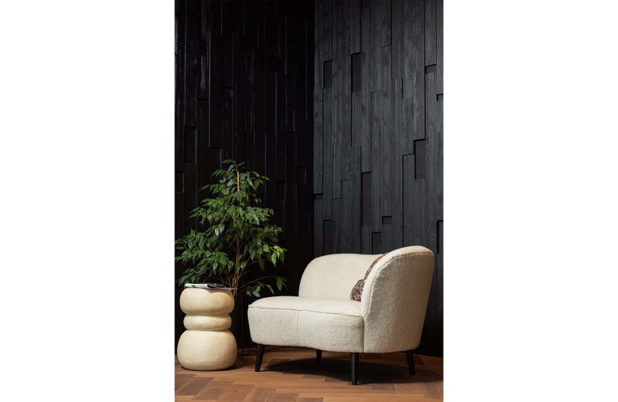 WOOOD EXCLUSIVE Yvo sidebord, organisk - gr/sand fiberler (37x35)