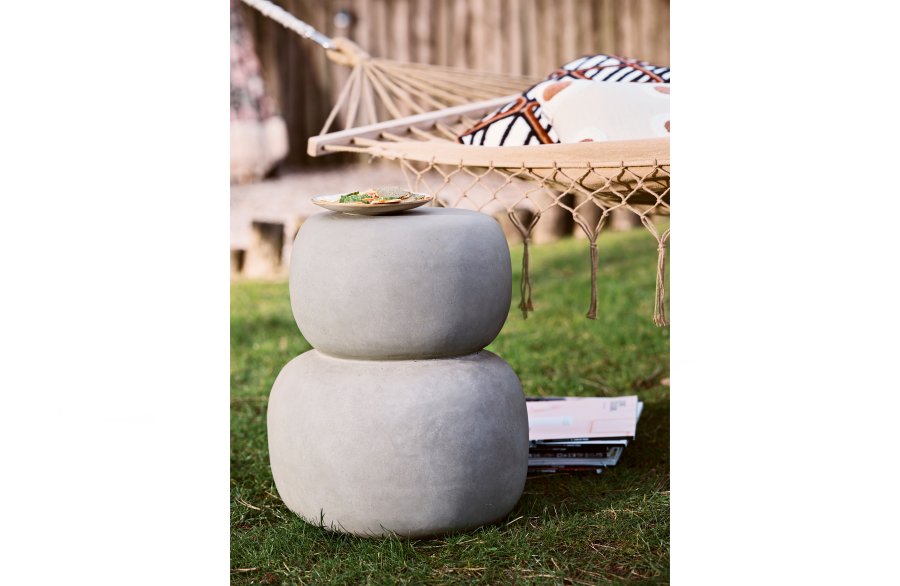 WOOOD EXCLUSIVE Oda sidebord, organisk - grn/gr fiberler (41x35)